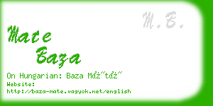 mate baza business card